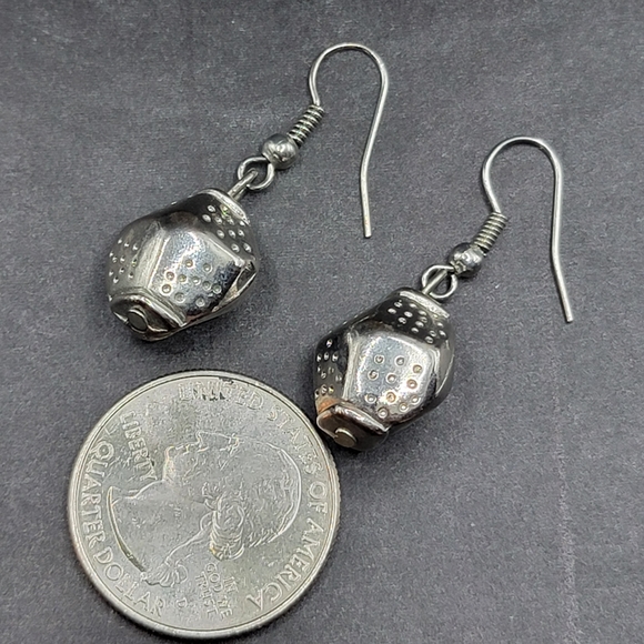 Silver Drop Earrings - Picture 6 of 6